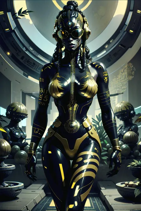<lora:fantastic_characters_v4:0.9>, (fantchar), walking, <lora:BodHor-V1:0.3>, (athletic scifi humanoid scholar:1.5), (sunglasses), (scifi business attire), (tattoo:1.7), (head phones), muscle definition, alien vegetation, (alien planet vegetation:1.5), long wavy hair, dark_skin, neon signs on spacesuit, (Style-Hamunaptra:1.1),
depth of field, dynamic pose, dramatic angle, unreal engine, 8k, highly detailed, unreal engine, photo, photorealistic, hyperrealistic, cinematic lighting, cinematic composition, beautiful lighting, sharp, details, hdr, 4k,