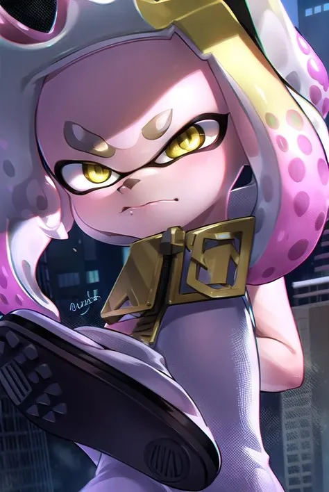pearl, <lora:pearlv2-lora-nochekaiser:1>,
(pearl \(splatoon\):1.5), + +, short hair, (yellow eyes:1.5), pink hair, white hair, multicolored hair, pointy ears, mole, mole under mouth, two-tone hair, gradient hair, tentacle hair, thick eyebrows,
BREAK dress, pantyhose, boots, sleeveless, white dress, sleeveless dress, white footwear, crown, zipper, zipper pull tab, pink pantyhose,
BREAK looking at viewer,
BREAK outdoors,
BREAK <lyco:GoodHands-beta2:1>, (masterpiece:1.2), best quality, high resolution, unity 8k wallpaper, (illustration:0.8), (beautiful detailed eyes:1.6), extremely detailed face, perfect lighting, extremely detailed CG, (perfect hands, perfect anatomy),