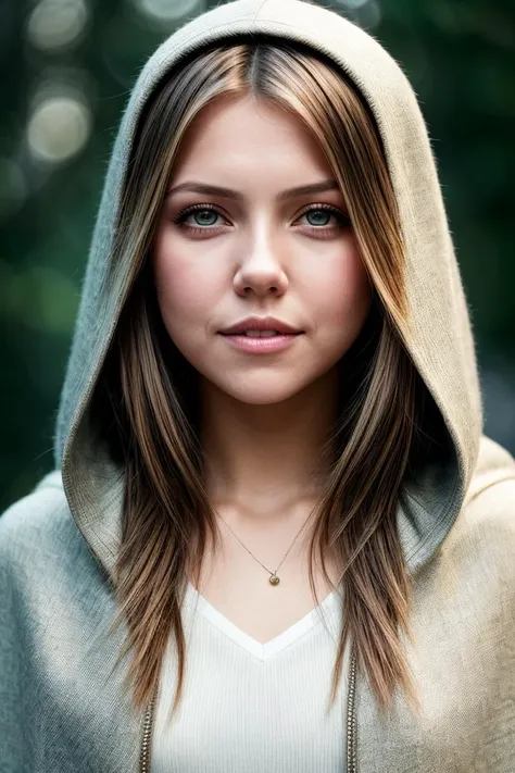 photo of beautiful (EPL3n4Mu:0.99), a woman with perfect hair upsweep updo, wearing (hood:1.1),  (cute smile:1.1), (plain yellow background:1.1), (glossy lips, blush:1.1), modelshoot style, (extremely detailed CG unity 8k wallpaper), professional majestic photography, ((slightly open mouth)), (closeup portrait), (Sony a7 IV Mirrorless Camera), 24mm, exposure blend, hdr, faded, extremely intricate, High (Detail:1.1), Sharp focus, dramatic, soft cinematic light, (looking at viewer), (detailed pupils), 4k textures, soft cinematic light, adobe lightroom, photolab, elegant, ((((cinematic look)))), soothing tones, insane details, hyperdetailed, low contrast