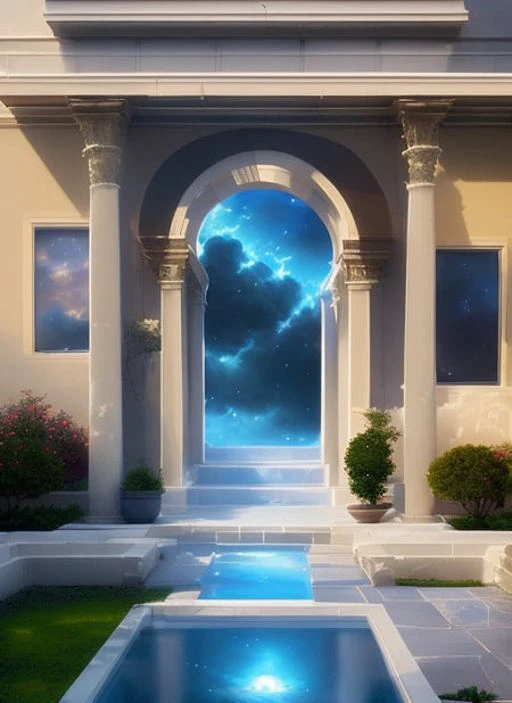 simple scene of an greek roman mansion exterior, ianm and greg rutkowski and thomas kinkade, Trending on artstation, bokh, headshot and bodyshot, unreal engine 5, unreal engine 5, cinematic, epic lighting, very detailed, 8K, medium shot, flim, 4K