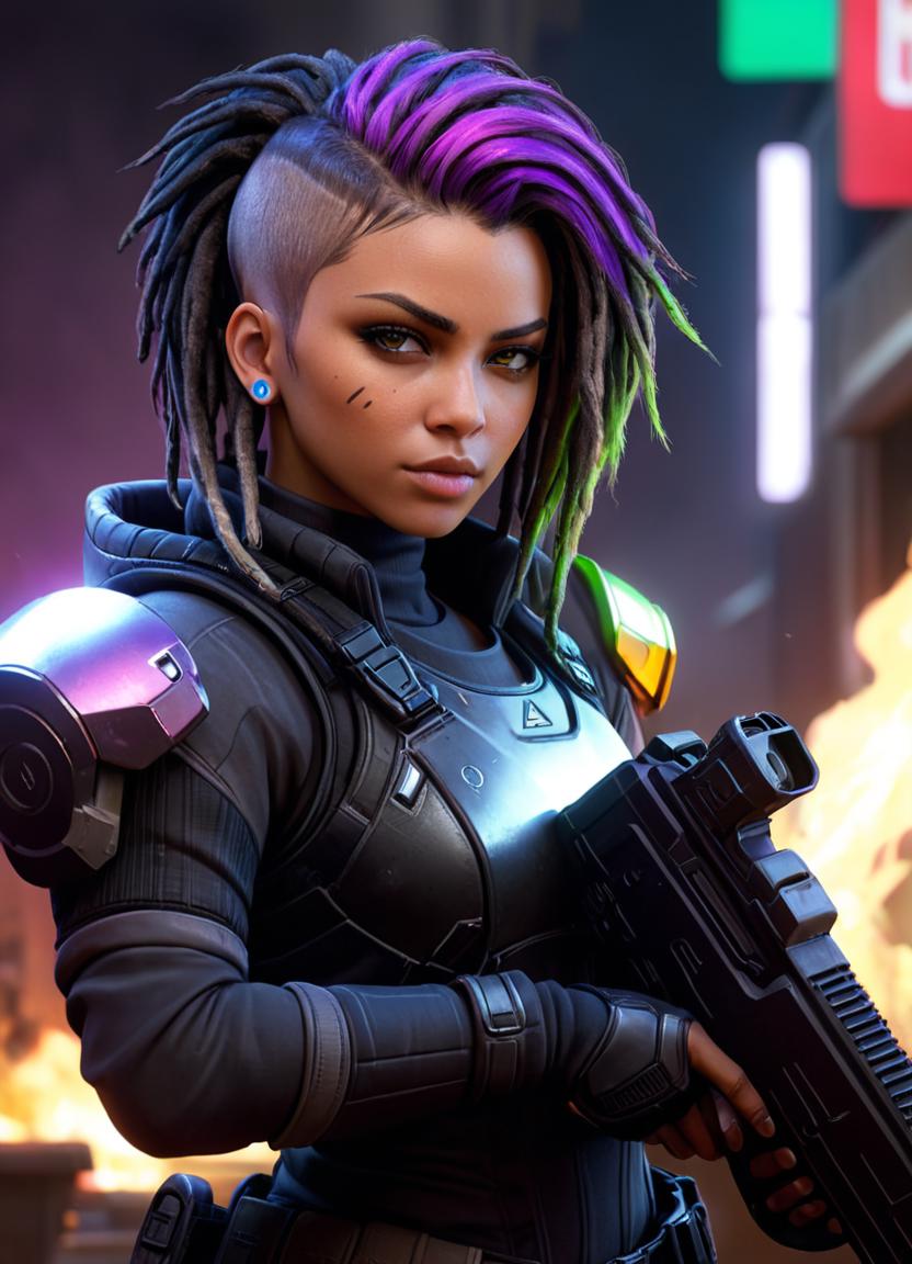 FF Cyberpunk Style Series (+Dataset) FF ♀ Cyber - LoRA FA