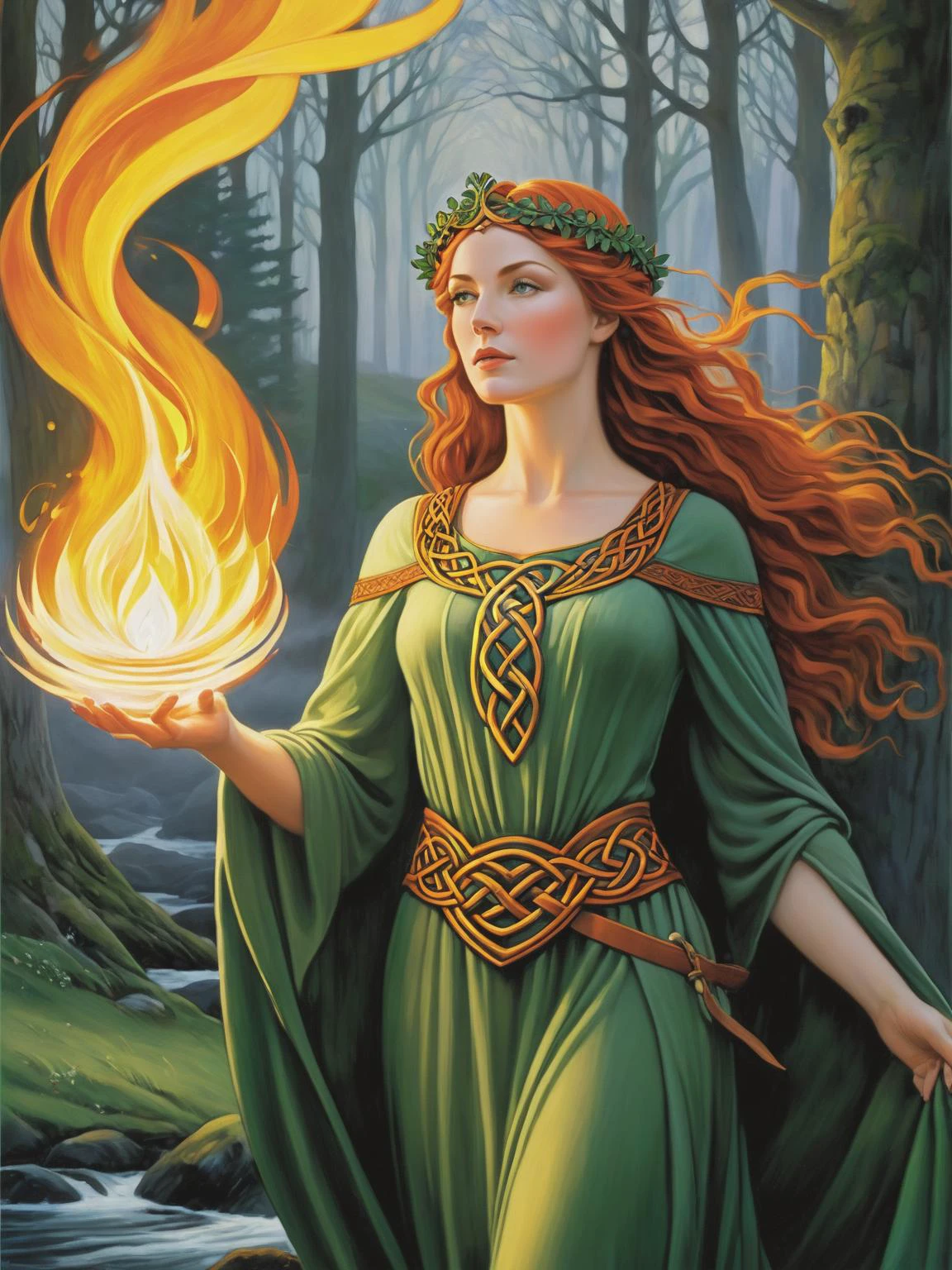 Explore the multifaceted figure of Brigid, the revered goddess of fire in Celtic mythology, through a comprehensive analysis of her significance, attributes, and cultural impact. Delve into the symbolism of fire as it relates to Brigid's role as a deity associated with creativity, inspiration, and purification, and examine how these aspects manifest in her mythological portrayal. Investigate Brigid's physical attributes, including her radiant presence and fiery demeanor, and analyze the symbolism behind her appearance in depictions across various sources. Examine Brigid's associations with other domains such as poetry, healing, and smithcraft, and discuss how these diverse aspects contribute to her portrayal as a goddess of immense power and influence. Assess the enduring legacy of Brigid within Celtic folklore and modern culture, and explore her continued significance as a symbol of resilience, creativity, and transformation.