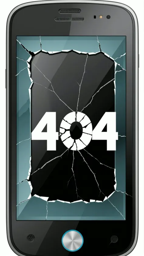 "404",smartphone with "404" on its cracked and broken screen