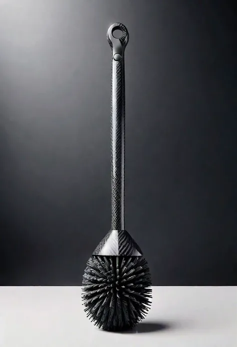 a toilet brush ral-carbonfiber <lora:ral-carbonfiber:1>