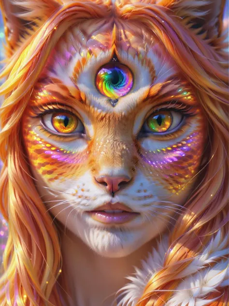 pastel colors, 2women, whores, <lora:sd_xl_dpo_lora_v1:1> <lora:Stunning_eyes_2:0.8> Rainbowiridal, Spiral rainbowiridal eyes, Rainbowiridal palette eyes, Shiny..., Bright..., Intense gaze, Fire dragon eyes, Amber cat eyes, Anthro... woman, Genetically modified...