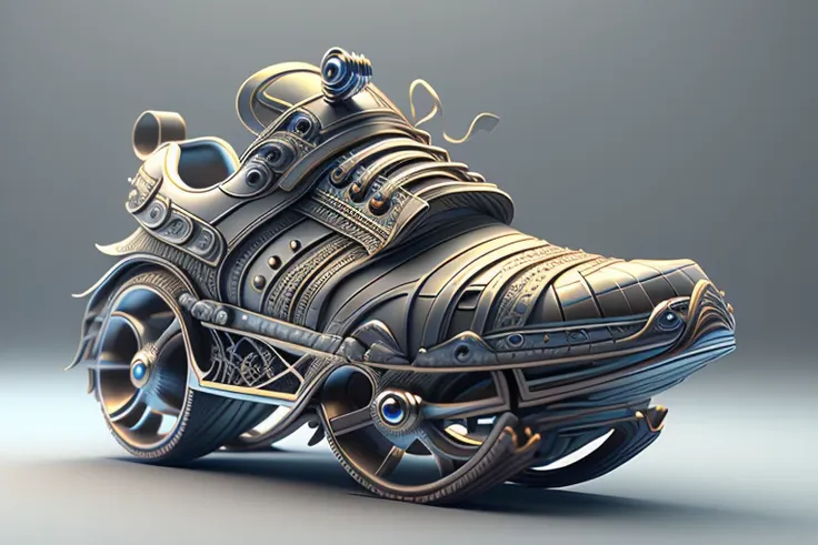 <lora:shoeai_V10:0.9> shoeai, 3d render, sneakers Victorian, epic product shot, masterpiece