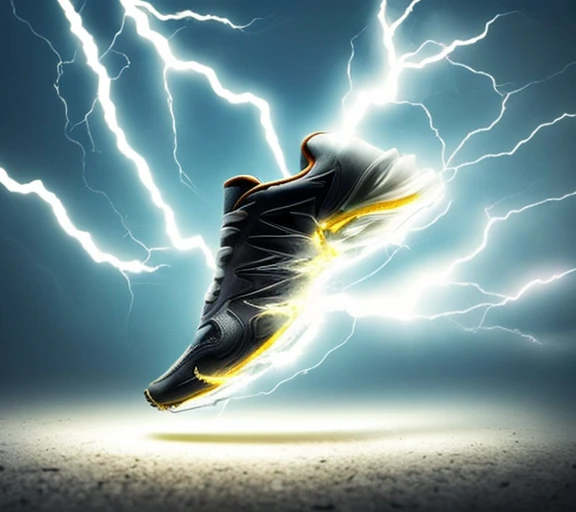 <lora:shoeai_V10:1> shoeai, running shoes, sneakers made of lightning, powerful explosion, epic product shot, masterpiece