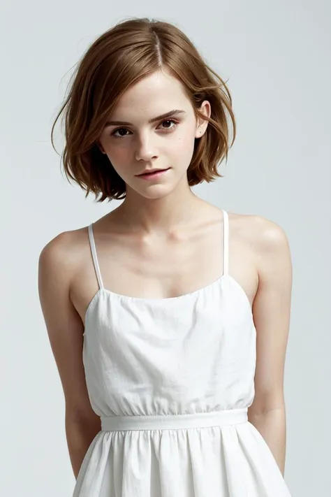 simple background Emma Watson, woman, sundress