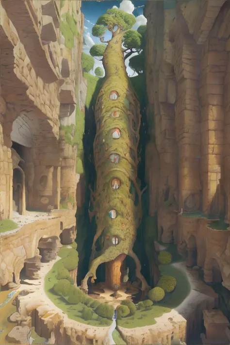 <lora:jacekyerkastyle:0.3>, Jacek Yerka style, surrealism, mystic grove, ancient trees, bewitching mists, home to mythical creatures || <lora:jacekyerkastyle:0.3>, Jacek Yerka style, surrealism, masterpiece, 8k, high resolution, shallow depth of field, sharp focus