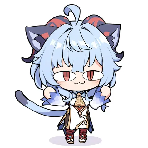 <lora:xl_neco-arc(kohaku_delta)-000005:1>,neco-arc,slit eyes,1girl,solo,cat ears,cat tail,chibi,:3,full body,ganyu \(genshin impact\),, masterpiece, best quality,