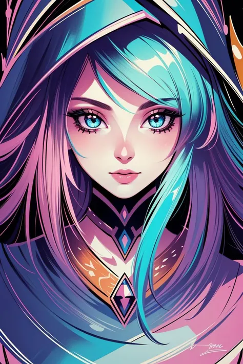dark magician girl,<lora:dark_magician_girl_offset:1>,(masterpiece), (illustration:1.2), solo, highly detailed, beautiful, small details, ultra detailed, best quality, sharp, digital illustration, detailed, intricate eyes, highly detailed face, zoomout, colorful, vibrant colors