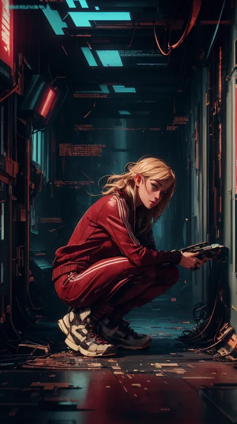 malwaretech a detailed portraite of dominic monaghan and billy boyd as hobbits squatting slavs in black adidas track suits with white stripes down the leg, caricature, highly detailed, digital painting, artstation, concept art, sharp focus, cinematic lighting, illustration, art by met mangindaan, artgerm and greg rutkowski, alphonse mucha, cgsociety, scifi, cyberpunk, pixelated, malware glitch <lora:MalwareTech-22:1> <lora:add_detail:0.5> <lora:LowRa:0.5>, (Masterpiece:1.3) (best quality:1.2) (high quality:1.1), masterwork,sharp focus,dappled light,with Cinestill 800T film,in the style of,HDR,16k resolution,anamorphic,high quality,complementary colors