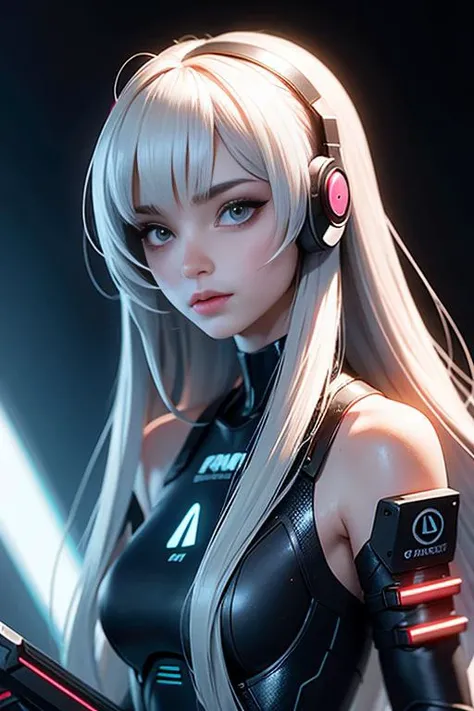 Cyberpunk photograph of 25 y/o jp-dscute1-4750, Reactive hair, scanner eyes, liquid crystal lips , Adaptive nanofiber, synaptic interfaces, eco-skin , Orbital station, zero-G sections, panoramic earth view , Canon EOS R3, 50mm f/1.2, 1/1000s, ISO 100, Ilford Delta 100
