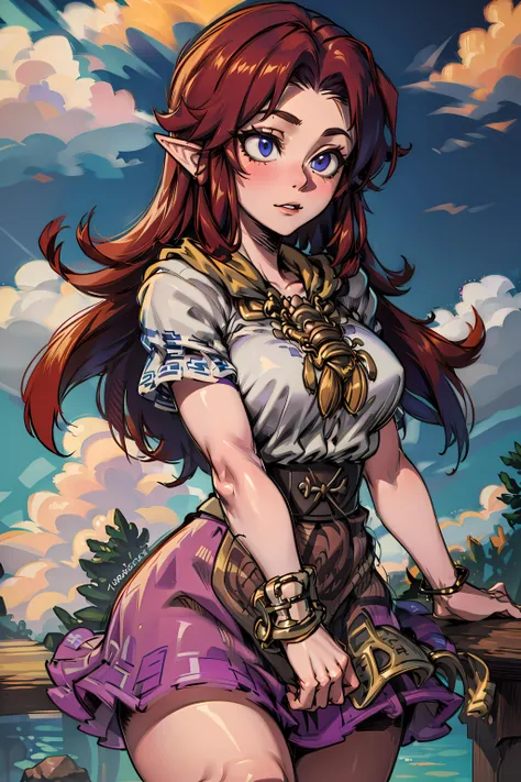 <lora:Malon:1>, MalonOld, purple skirt, masterpiece, best quality,