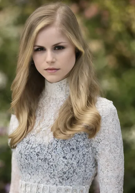 erin moriarty (sharp focus:1.2), photo, attractive young woman, (beautiful face:1.1), detailed eyes, luscious lips, (bold red lip colour:0.85), (medium breasts:1.0), (slim body:1.2), (long hair:1.2), wearing (peplum dress:1.2) in a (botanical garden:1.2). (moody lighting:1.2), depth of field, bokeh, 4K, HDR. by (James C. Christensen:1.2|Jeremy Lipking:1.1). <lora:erin_moriarty_v1.1-no8-cs1-txt-mr:1>