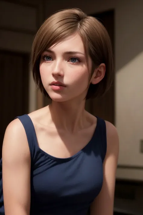 masterpiece, best quality, ultra high res, (photorealistic:1.8), unreal_engine, photograph, realistic_skin_texture, <lora:topaz-military-v1:0.65>, upper body, 1girl, solo, sxtopaz, short hair, brown hair, blue eyes