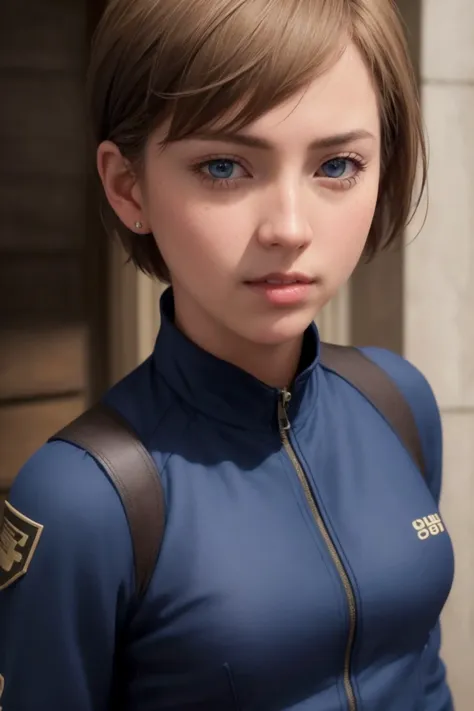 masterpiece, best quality, ultra high res, (photorealistic:1.8), unreal_engine, photograph, realistic_skin_texture, <lora:topaz-military-v1:0.65>, upper body, 1girl, solo, sxtopaz, short hair, brown hair, blue eyes