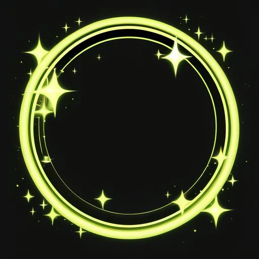 circle avatarframe <lora:circle_frame_v1_5:1>, black background, green, abstract, sparkle
