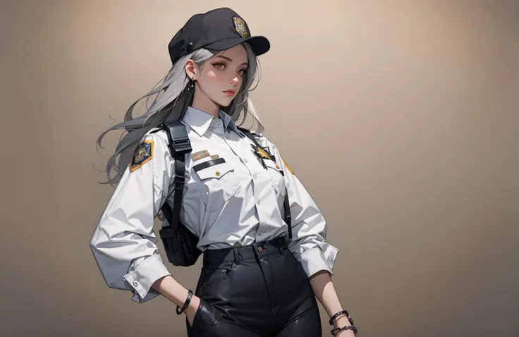 (8k, highest quality, best quality, masterpiece, highly detailed:1.2), 1girl, black hair, asian, black leggings, police uniform, slim, mature, 21 years old, long hair, athletic, screaming, extremely angry,