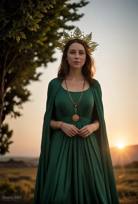 Color photo (Young 20 something Queen Elizabeth Alexandra Mary Windsor as Druid Queen in green dress)((outdoor druidic golden sunrise ceremony))BREAK((dodge and burn, corner edge darken vignette))(exposure POP!!! hdr extremely intricate, Sharp focus, dramatic cinematic light, (8k textures, elegant, cinematic look)(breathtaking, insane details)Terra Carta
<lora:Better_Details:0.6>
<lora:epiC35mm:0.6> epiC35mm
<lora:LCM_1-5:0.7>
<lora:EmotionSliders:1.2>
<lora:Colortone_Slider:1.4>