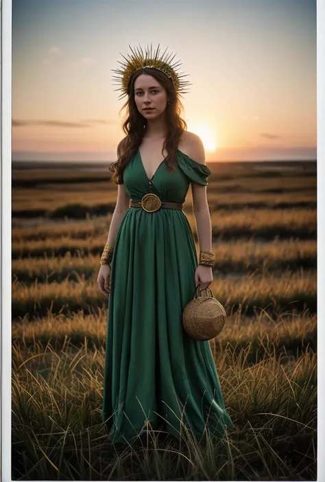 Color photo (Young 20 something Queen Elizabeth Alexandra Mary Windsor as Druid Queen in green dress)((outdoor druidic golden sunrise ceremony))BREAK((dodge and burn, corner edge darken vignette))(exposure POP!!! hdr extremely intricate, Sharp focus, dramatic cinematic light, (8k textures, elegant, cinematic look)(breathtaking, insane details)Terra Carta
<lora:Better_Details:0.6>
<lora:epiC35mm:0.6> epiC35mm
<lora:LCM_1-5:0.7>
<lora:EmotionSliders:1.2>
<lora:Colortone_Slider:1.4>