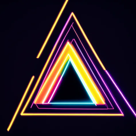 photo, an image of a neon triangle in the dark (RetroAlbum style:1) <lora:djzRetroAlbumV21:1>