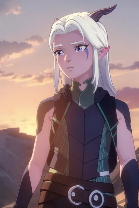 rayla, <lyco:raylav2-lyco-nochekaiser:1>,
long hair, white hair, horns, pointy ears, (purple eyes:1.1),
BREAK boots, belt, bodysuit,
BREAK outdoors, nature, forest, cloud, sky, sun, day,
BREAK looking at viewer, (cowboy shot:1.5),
BREAK <lyco:GoodHands-beta2:1>, (masterpiece:1.2), best quality, high resolution, unity 8k wallpaper, (illustration:0.8), (beautiful detailed eyes:1.6), extremely detailed face, perfect lighting, extremely detailed CG, (perfect hands, perfect anatomy),