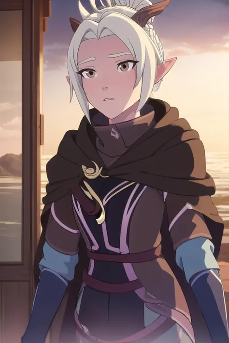 dragonrayla, <lyco:rayla-LYCORIStest:1>,
rayla, blonde hair, pointy ears, horns, ponytail, elf, ahoge, (brown eyes:1.5), facial mark,
BREAK cape, armor,
BREAK looking at viewer,
BREAK outdoors,
BREAK <lora:GoodHands-vanilla:1>, (masterpiece:1.2), best quality, high resolution, unity 8k wallpaper, (illustration:0.8), (beautiful detailed eyes:1.6), extremely detailed face, perfect lighting, extremely detailed CG, (perfect hands, perfect anatomy),