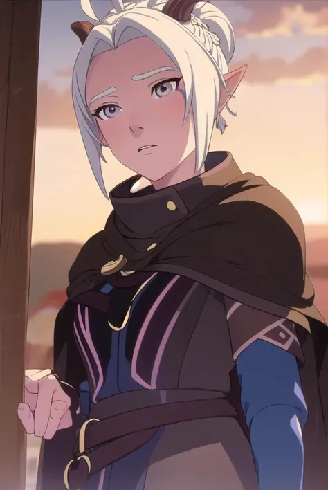 dragonrayla, <lyco:rayla-LYCORIStest:1>,
rayla, blonde hair, pointy ears, horns, ponytail, elf, ahoge, (brown eyes:1.5), facial mark,
BREAK cape, armor,
BREAK looking at viewer,
BREAK outdoors,
BREAK <lora:GoodHands-vanilla:1>, (masterpiece:1.2), best quality, high resolution, unity 8k wallpaper, (illustration:0.8), (beautiful detailed eyes:1.6), extremely detailed face, perfect lighting, extremely detailed CG, (perfect hands, perfect anatomy),