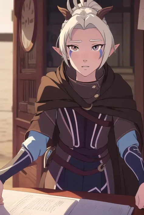 dragonrayla, <lyco:rayla-LYCORIStest:1>,
rayla, blonde hair, pointy ears, horns, ponytail, elf, ahoge, (brown eyes:1.5), facial mark,
BREAK cape, armor,
BREAK looking at viewer,
BREAK outdoors,
BREAK <lora:GoodHands-vanilla:1>, (masterpiece:1.2), best quality, high resolution, unity 8k wallpaper, (illustration:0.8), (beautiful detailed eyes:1.6), extremely detailed face, perfect lighting, extremely detailed CG, (perfect hands, perfect anatomy),
