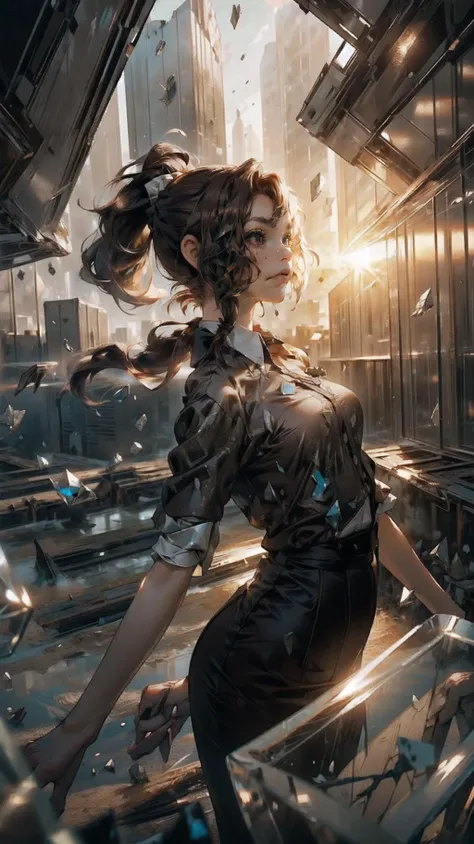 1girl, (dark brown:1.5),( ponytail:1.5), (business attire:1.5), (in a dystopian landscape:1.5), depth of field, bokeh, (disgust:1.5),
<lora:add_detail:0.8> <lora:OC illustration:0.7> <lora:极光V1:0.9> nvshen, glass,broken glass,sunlight,,glass,broken glass,sunlight,