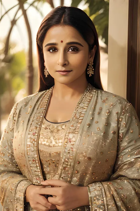 High-level figures - with large breasts. Sexy women posing for a picture, full body naked and wearing her gold jewelry. a photo of a 30-year-old woman, stylish, outdoor professional portrait, wearing indian saree, head-shot, slight smile, cute, snovy winter wether, hinak