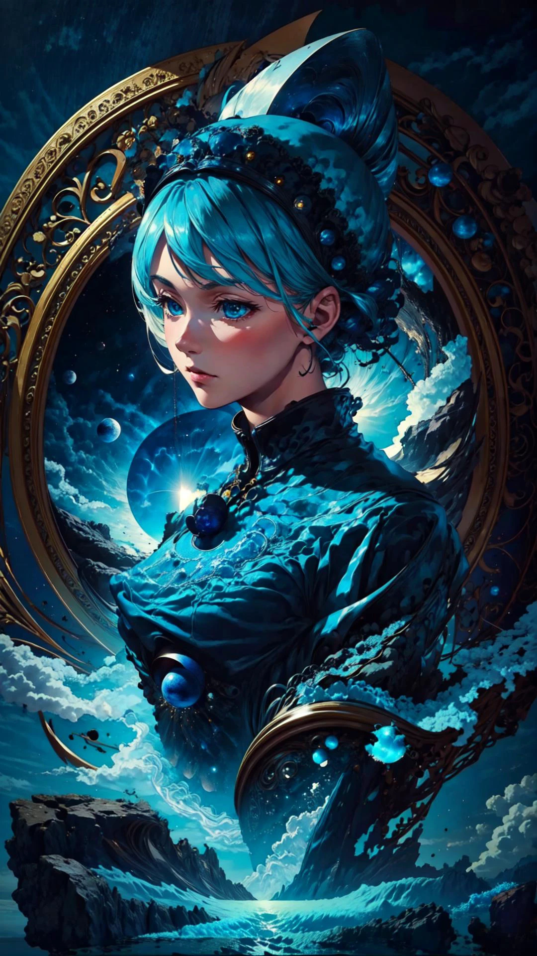 ((best quality)), ((masterpiece)), earth \(planet\), <lora:Earth:1>, Blue Moon