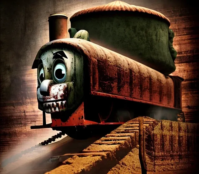 1train, <lora:Thomas the Tank:0.9>,Thomas The Tank,,train tracks,bridge,grass background,high quality,highly detailed,(smoke out of funnel:1.4),cgi,realistic,3d,sun,godrays,