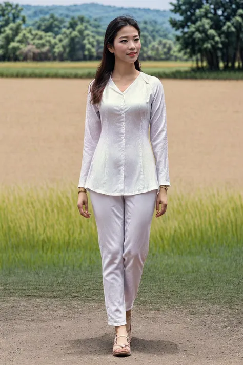 (extremely awesome detailed 4fingers and 1thumbs:1.1), countryside in Vietnam, shiny skin, ultra high res,(realistic:1.5)), (best quality, masterpiece), ((((1 girl, solo))), pale skin, dimly lit, shade, flustered, blush, highly detailed, ((full body:1.2)), film grain, wrinkled skin, best quality, ultra high res, hyper detailed, (natural lighting), 1girl, (full body:1.1),  (((looking at viewer))), knee, ((standing pose)), ((from below)),   
((wearing white <lora:aobaba02-000008:0.75>)) , 
<lora:VietnameseDollLikeness:0.3>,, (masterpiece,best quality:1.5)