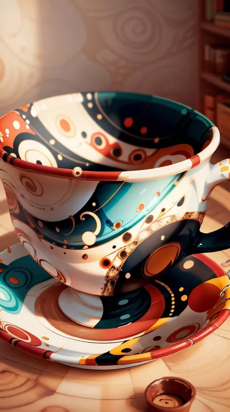 <lora:AbstractPattern:1> AbstractPattern decorative cup