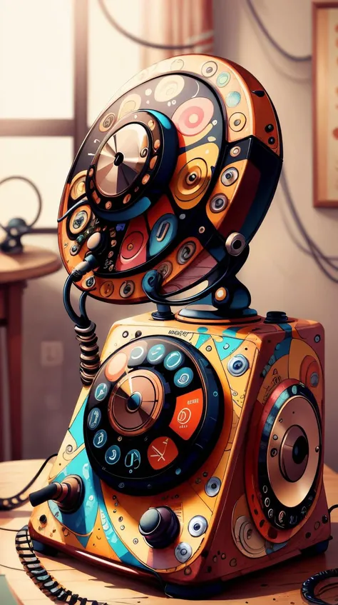 <lora:AbstractPattern:1> AbstractPattern rotary phone