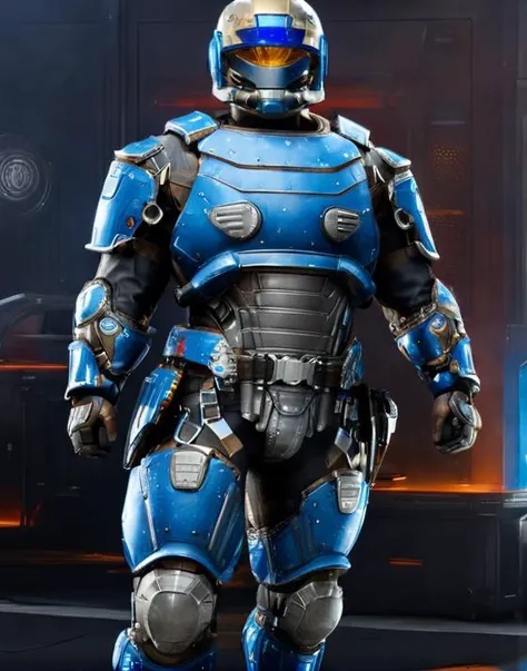 ((Masterpiece, best quality,edgQuality,photorealistic,ultra photorealistic)),standing,posing for a picture,
edgHalo_armor,power armor, a man in a futuristic suit ,wearing edgHalo_armor
<lora:edgHaloXL:1>