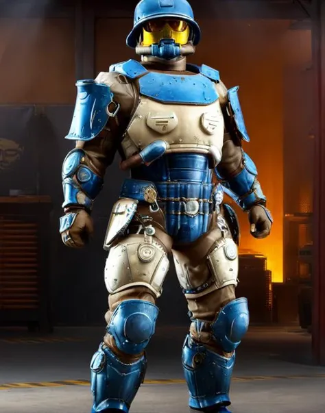 ((Masterpiece, best quality,edgQuality,photorealistic,ultra photorealistic)),standing,posing for a picture,
edgHalo_armor,power armor, a man in a helmet and armor standing in a garage ,wearing edgHalo_armor
<lora:edgHaloXL:1>