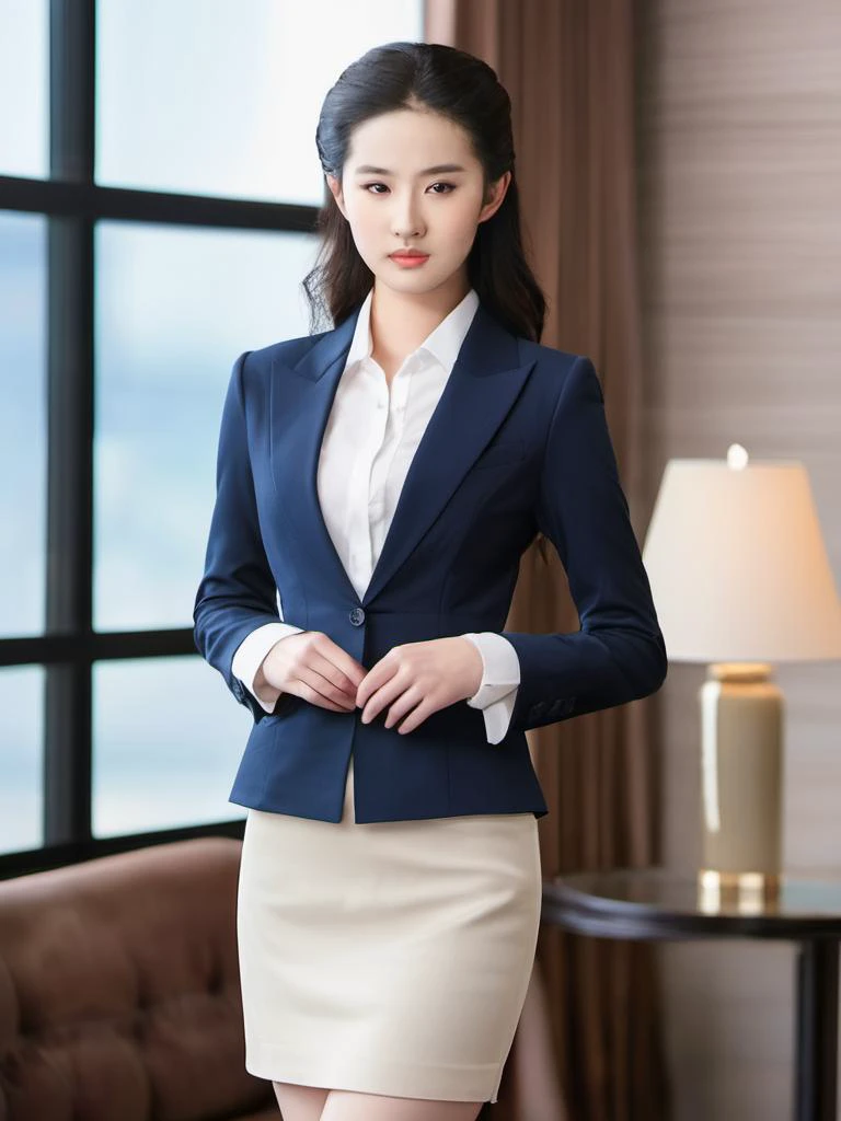 liuyifei <lora:liuyifei_dragon_XL_8-000006:0.6> ,office suit skirt,sexy, professional photograph, best proportion, high res