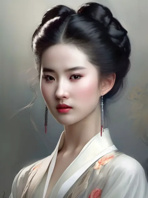 liuyifei,,photo realistic,sexy,highres,(4K:1.16),, digital painting, trending on pinterest, harper's bazaar, concept art, sharp focus, illustration, by artgerm, Tom Bagshaw, Lawrence Alma-Tadema, greg rutkowski, alphonse Mucha<lora:liuyifei_dragon_XL_8-000006:0.6>