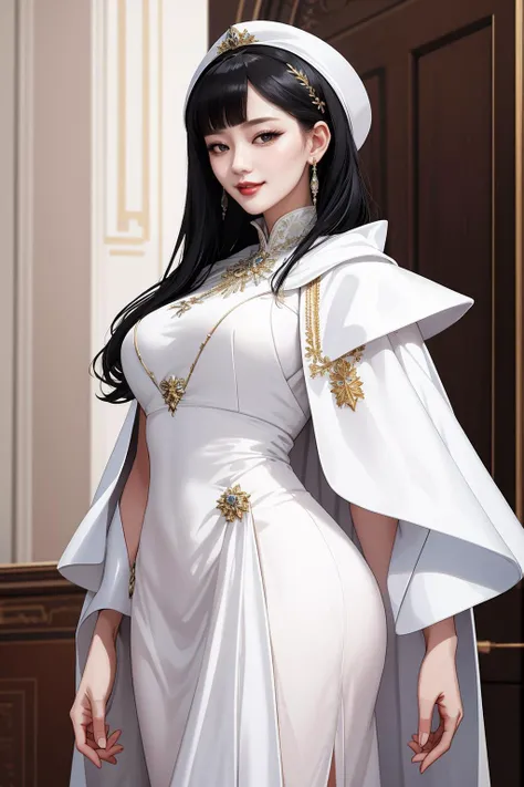 ((Masterpiece, best quality)), edgQuality,smug,smirk,
edgfbb, a woman in a white dress and caped caped dress, wearing edgfbb fashion
<lora:edgFanBingBing_MINI:1>