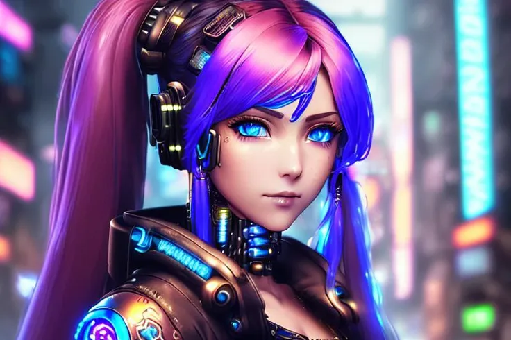 (8k), (an extremely  beautiful (cyberpunk fantasy girl:1.45))