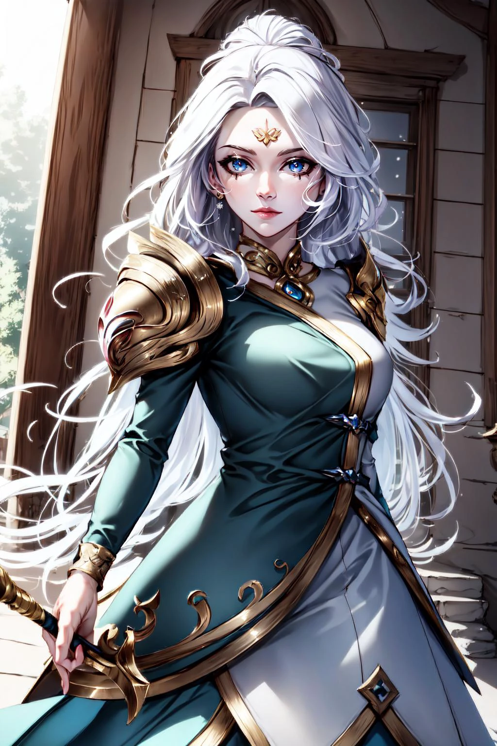 (masterpiece, best quality), intricate details,
1girl, <lora:Winterblessed_Diana:0.8> winterblessed diana, dress, pauldrons, long hair, white hair, forehead mark,
<lora:lynx:0.8>