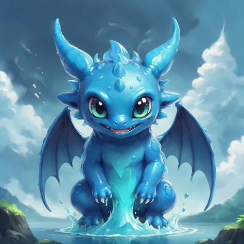 elemental creature, cute blue slime toothless<lora:EnvyElementalSpiritXL01:0.4>, <lora:EnvyBetterHiresFixXL01:0:hr=1>