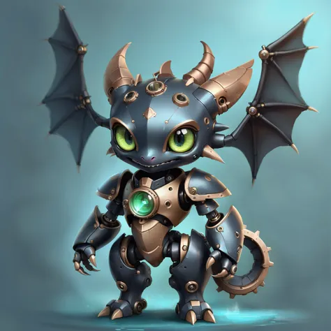 elemental creature, cute steampunk robot toothless<lora:EnvyElementalSpiritXL01:0.4>, <lora:EnvyBetterHiresFixXL01:0:hr=1>