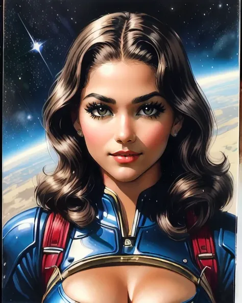 (Maria_Valez)-is-a-Hispanic-female-artist-in-the-far-future-Wearing-an-advanced-fire-resistant-spacesuit:-fireproof-attire high-temperature-resistance fire-incident-protection. <lora:LORA-XenoDetailer-v3A:0.75> <lora:neg4all_bdsqlsz_V3.5:0.8> Interstellar-Trading-Post Marketplace-with-exotic-goods alien-species and-diverse-intergalactic-cultures. olfn kkw-Latin