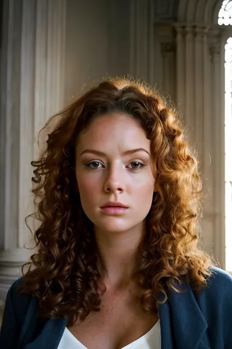 <lora:AudreyHollander:1>, full color portrait of a young woman, in an art museum, natural light, epic character composition,by Janice Sung, alessio albi, Diego Fernandez, Alexis Franklin, Daniela Uhlig, Jana Schirmer, sharp focus, subsurface scattering, f2, 35mm, film grain