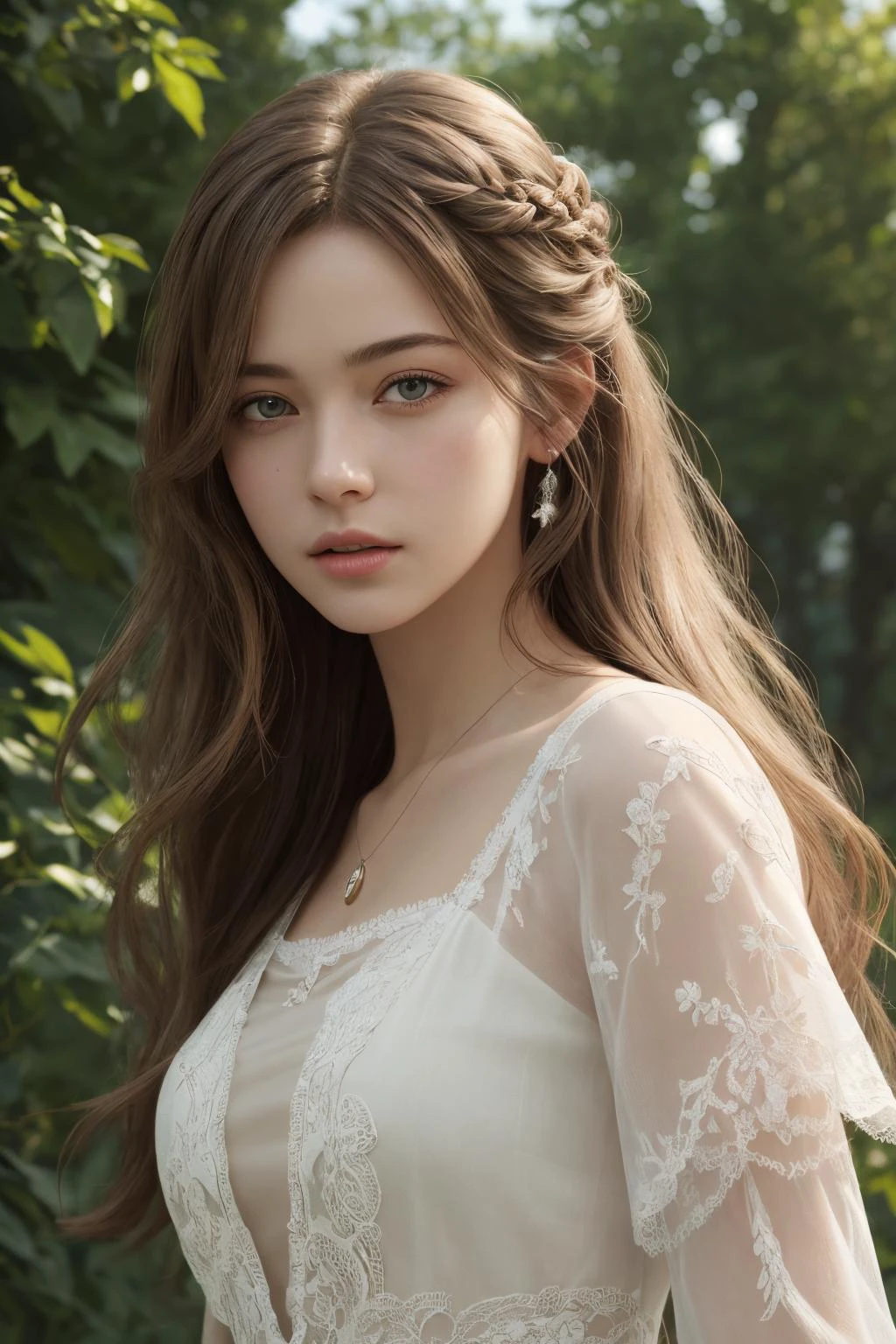 Caucasian girl, long, cascading hair, outdoor, (best quality, masterpiece, illustration, photorealistic, photo-realistic), (realistic:1.4), RAW photo, ultra-detailed, CG, unity, 8k wallpaper,16k wallpaper, extremely detailed CG, extremely detailed, an extremely delicate and beautiful, extremely detailed, Amazing, finely detail, official art, High quality texture, incredibly absurdres, highres, huge filesize, highres,