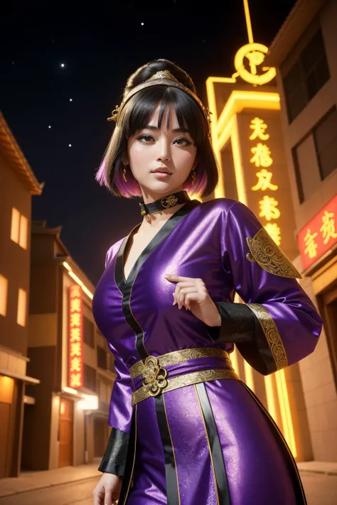 1girl, (stylized by Charles Burns:1.3) and (teamLab:0.8) , epic ferrofluid of a Satin street and Proxima Centauri in background, Wizardcore, Depressing, dressed in a very Rusty DayGlo purple traditional Archean Lace torn shirt, Heavenly Unappealing portly traditional Palestinian (Wife:1.3) , she is wearing kung fu costume tailored by Thom Browne, fighting pose, shaolin background, asian temple, she is winking as a Viking Warrior, she has [Kintsugi|Old] hair, she has a Impressive traditional Serbian fluorescent green Bandanna, Choker, Sunny, Panorama, Ultrarealistic, Zen, Starlight, 80mm, Single Color, Psychedelic and Vivid, poster art, intricate detailed face, realistic flawless face, arthouse, Best quality